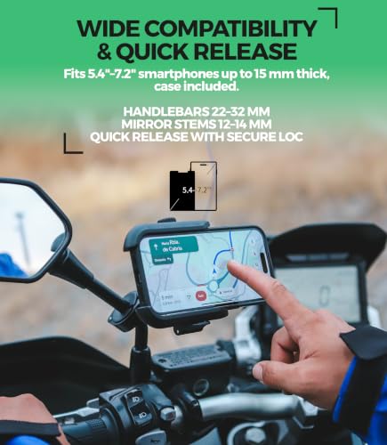 MOGGAM Motorcycle Phone Holder with Vibration Dampener