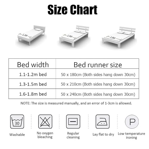 Morbuy Bed Runners, 3d Printed Bed Runners Scarves Home Decoration Hotel Bedding Bed Towel Bedroom Bedspread Protection (Sparkling silver,50x240cm) - Cosy Home Interiors Morbuy Bed Runners, 3d Printed Bed Runners Scarves Home Decoration Hotel Bedding Bed Towel Bedroom Bedspread Protection (Sparkling silver,50x240cm) - Image 6