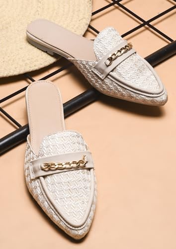 Image of SilverArrow Womens Bunzu Mules | Casul Shoes | Flat Mules Sandals Open Back | Suitable for Casual Outfit