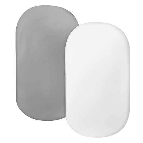 Juego de sábanas de moisés, paquete de 2 sábanas ajustables para bebé niño, sábanas universales de microfibra suave para colchón rectangular ovalado