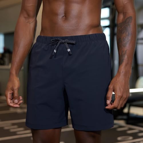 M MAELREG Men's Athletic Running Shorts 7" 2 in 1 Zipper Pockets Quick Dry Sports Gym Workout Basketball Shorts for Men3