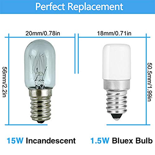 6 Pack Bluex Led C7 S6 1.5W Night Light Bulbs, Day White 5000K 15 Watt Equivalent, Mini Led Bulb Candelabra E12 Base – Led For Bedroom Porch Indoor Or Outdoor Use Salt Light Bulblamp #TOP5