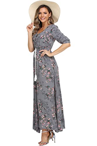 Image of Casual Summer Dresses for Women 2026 Maxi Dress Flowy Bohemian Beach Party