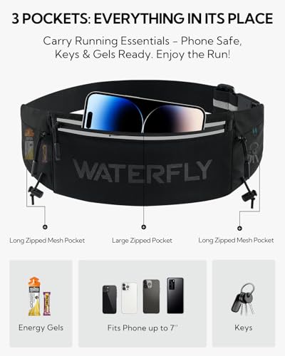 WATERFLY Running Belt with Bib Clip