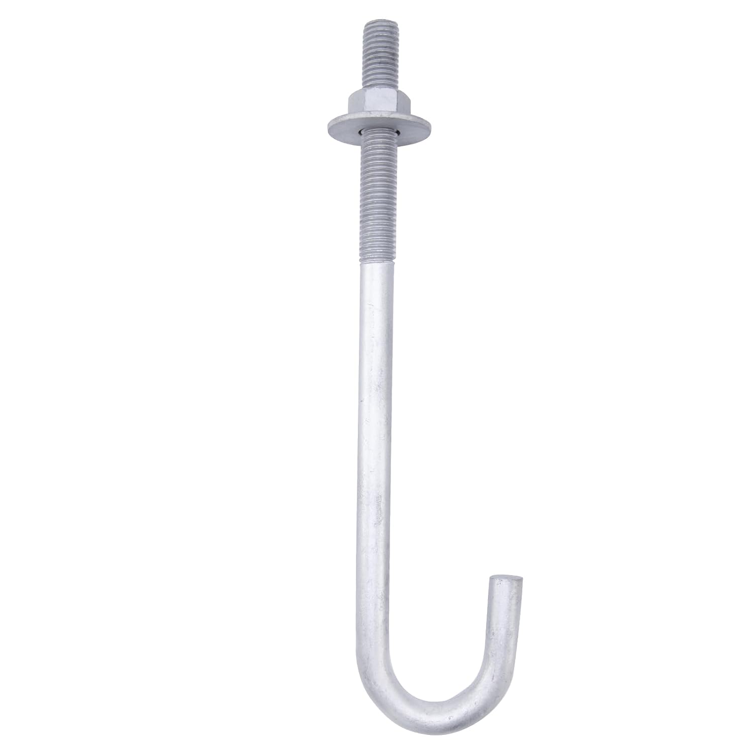 5/8” x 8” J Bolt Anchors (10 Pack) for Concrete with Nuts and Washers, Hot-Dip Galvanized