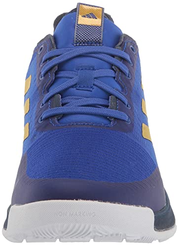 adidas Crazyflight Tênis masculino de atletismo, Azul lúcido/ouro fosco/azul marinho, 11