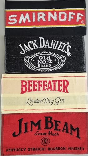 Pub Paraphernalia Lot de 4 serviettes de bar Spirit assorties