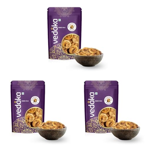 Image of Amazon Brand - Vedaka Premium Dried Figs | 250G | Dried Anjeer | Rich Source Of Fiber | Low In Fat | Healthy Snack | Ideal For Festive Gifting (Packaging May Vary) (Pack of 3)
