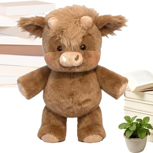 Stuffed Animals For Girl - With Interactive Moving Legs | Farm Animal Cattle Plush Decor - For Kids Girls Boys Car Bedroom Party