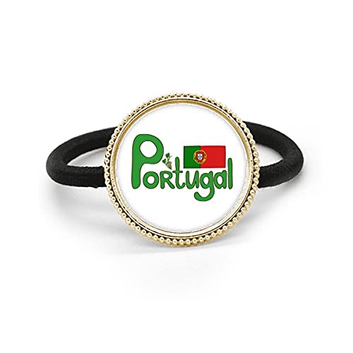 Corbata de pelo de Portugal plateada coletero metálico de bandera nacional