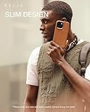Mujjo Leather Wallet Phone Case - Fits iPhones 15 Plus, 14 Plus - Premium Leather - Holds 3 Cards - Enhanced Protection - Made From Recycled Materials - Slim Profile - Light Tan - Image 6