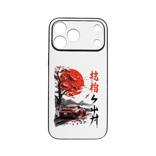 qizjio Japanese Car Anime-Inspired Phone Case – Cool Racing Illustration, Shockproof Protective Cover for iPhone 17 Pro Max