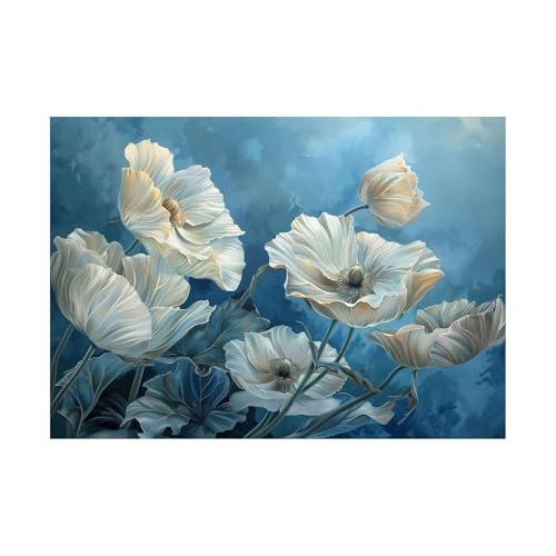 Peinture végétale sur toile 60x80cm WODJEM pour art mural moderne sans cadre