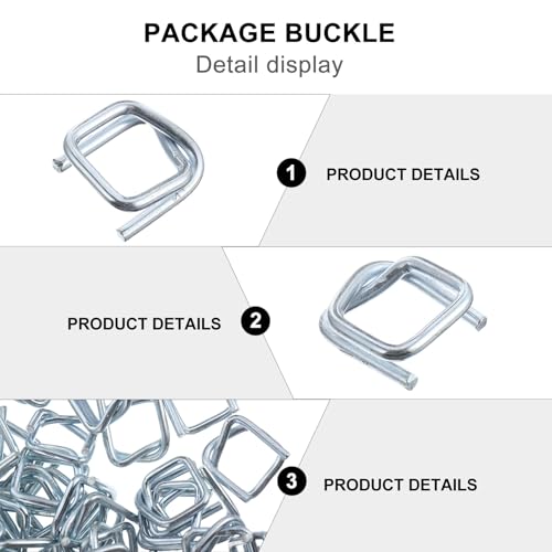 Boucles Métalliques Galvanisées Mikinona x100 pour feuillard et sangle polyester