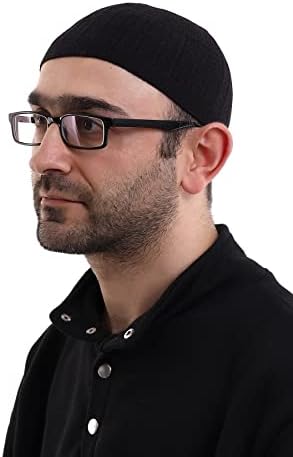 ihvan online Muslim Kufi Hats for Men, Knitted Bamboo Prayer Hat Taqiya, Takke, Islamic Caps, Islamic Gifts, Standart Size