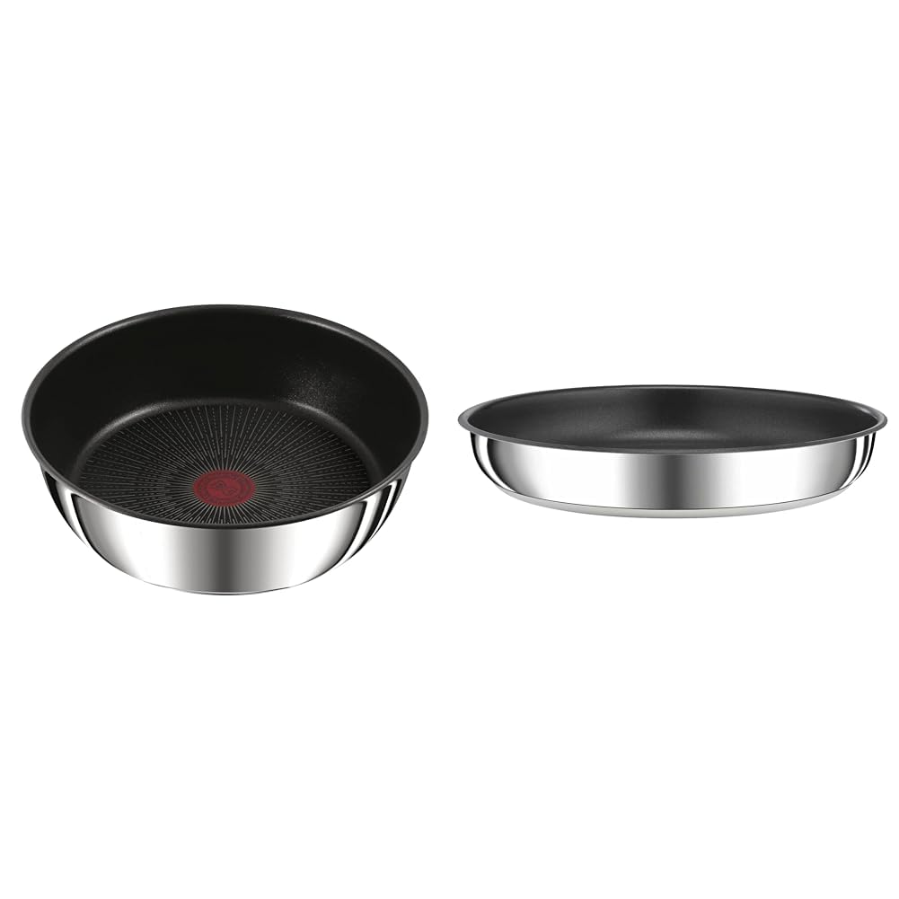 Tefal Ingenio Sauteuse 24 cm, Induction, Revêtement antiadhésif, Acier inoxydable