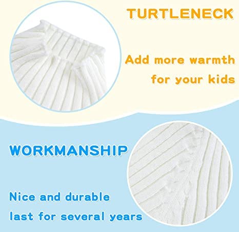Image of Baby Kids Winter High Neck Thermal Top Pack of 03(White,Red and Black)