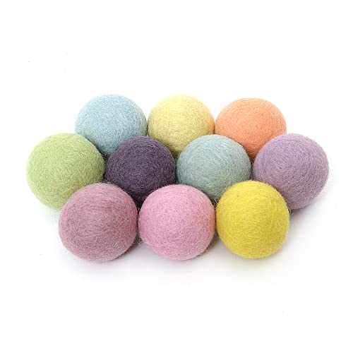 Pompons en feutre pastel de 4 cm haut de gamme pour loisirs et guirlandes