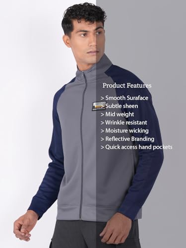 Wildcraft Men's A-Line Coat (31596_Grey - Image 5 thumbnail