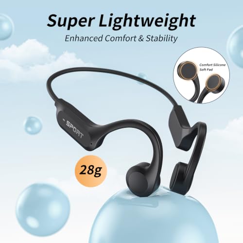Image of CXK Bone Conduction Headphones Bluetooth 6.0 Open Ear Wireless with Mic