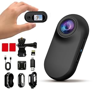 Xilecam Mini Body Camera 1080P with 32GB Card Helmet Camera Body Cameras with Audio and Video Recording Multi-Function Accessory Body Cam（Black）