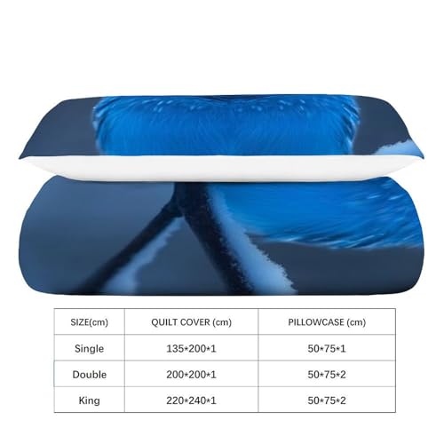 Housse de couette 135x200 microfibre imprimé 3D avec zip résistant - 4
