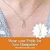 Lucky Feather New Hampshire State Shaped Necklace | 14k Gold-Dipped Pendant Necklace | Easter Basket Stuffer| State Love Fashion Jewelry For Women | Dainty Necklace For Women | Great Gift Idea #2