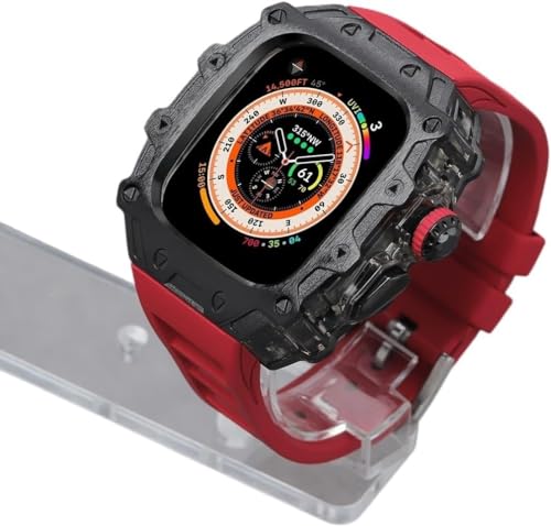 Boîtier transparent Apple Watch Ultra 2 49 mm avec bracelet caoutchouc Rm Style