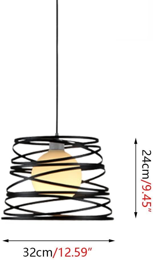 Lampe suspendue en fer style industriel rétro E27 lustre réglable
