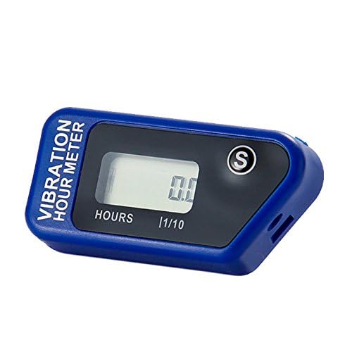 Digital Engine Stunde Meter komplett wasserfest zurücksetzbar Vibration Stunde kabellos für alle vibrierender Maschine Motocross Marine Motorrad Snowmobil ATV Boot Generatoren 16B (blue)