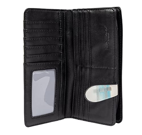 Shag Wear Women's Premium Vegan Clutch Cardholder Zipper Wallet Purse with Pretty Surfin USA2