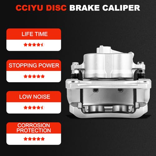 Image of cciyu Front Right Disc Brake Caliper Assembly with Bracket 19-B2831 | For Lexus For ES300 V6 3.0L 2002-2003, For Lexus For ES330 V6 3.3L 2004-2006