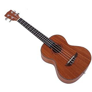 Ukulélés, couleur bois ukulélé portable à son chaud de 26 pouces avec accordeur pour jouer(U26MS) - Les Beatles, Paul McCartney, John Lennon, RIngo Starr, George Harrison