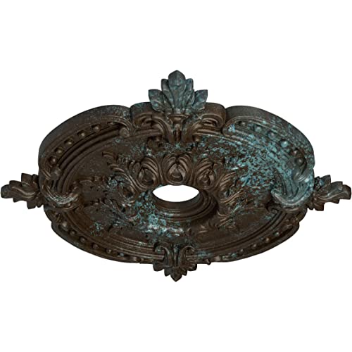 Image of Ekena Millwork CM28BEBBS Ceiling Medallion, Bronze Blue Patina