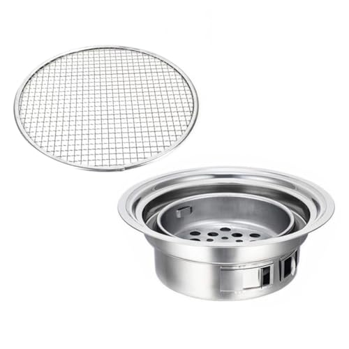 Totority Portable Barbecue Grill Korean Style Bbq Stove Compact Outdoor Grill Charcoal Grilling Tools