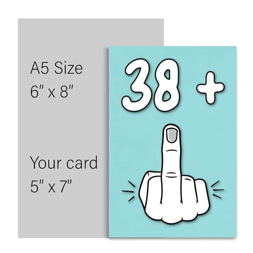 39th Birthday Card, 38 + 1, Funny Birthday Card for 39 Year Old Women or Men, 5x7 - Image 6