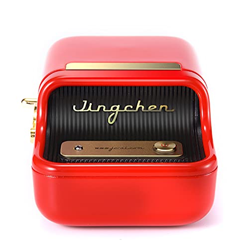 Image of Thermal Label Printer B21 Wireless Bluetooth Portable Printer Label Maker Machine with Tape (50x20 mm, 200 pcs) Compatible with Android & iOS System, Red