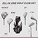 Precise AMG Complete Womens Golf Clubs Set, Includes Driver, Fairway, Hybrid, 6-PW Irons, Putter, Stand Bag, 3 H/C's, Golf Clubs Women Right Handed, Regular & Petite Sizes