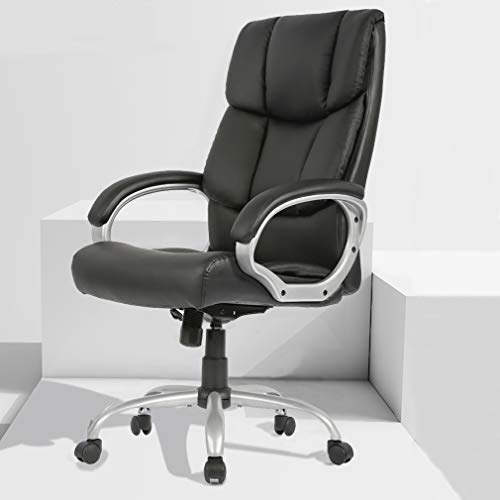 Office Chair Desk Chair Computer Chair Ergonomic PU Leather High Back Executive Chair with Lumbar Support Headrest Armrest Swivel Task Chair for Adults