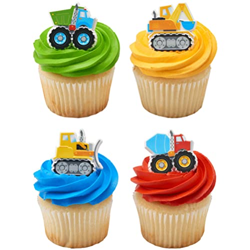 Construction Cupcake Rings Party Favors - 24 pc