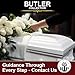 RestInPower Steel Butler Satin Casket - Enduring Elegance in Premium Steel with Complete Comfort Lining (White)