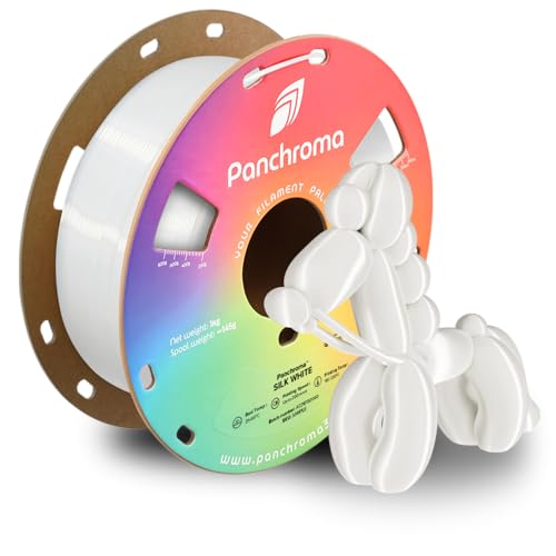 Image of Polymaker Panchroma Silk PLA Filament 1.75mm for 3D Printing, 1kg, White | Neatly Wound, High-Gloss Finish PLA, Easy Print & Smooth Feeding, Compatible with Bambu Lab & Most 3D Printers