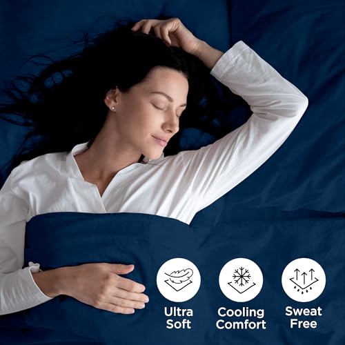 Image of ROYALE LINENS 3 Piece Twin Sheets Set - Soft Brushed 1800 Microfiber Bedding - 1 Fitted and 1 Flat Sheet, 1 Pillow case - Wrinkle Free & Fade Resistant - Hotel Luxury Bed Sheets Set (Navy, Twin)