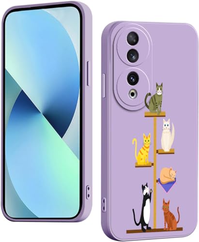 WOKEZ Kattmönstrat Telefonfodral för Honor 90 - Ultratunt Silikon