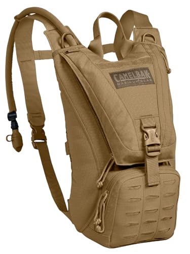 CamelBak Mochila de hidratação tática Ambush com bexiga reservatório Crux Spec de 2,835 g/3L Mil Spec - MOLLE, coiote