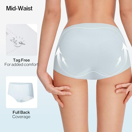 Womens Seamless No Show Hipster Panties Invisible Lightweight Quick Dry Underwear Summer XS-M2