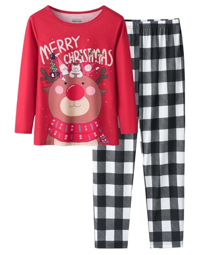 Image of Tie Dye Mermaid Sloth Christmas Halloween Pajamas for Girls Long Sleeve and Pants Nighty PJS 2-piece Set Size 6-16