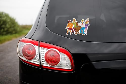 Image of Elektroplate Officially Licensed Scooby-Doo Mystery Inc. Gang 3.5 inch x 5.0 inch Dynamic Decal | Premium Automotive-Grade All Weather Vinyl Sticker for Car, Water Bottle, Laptop, Cooler, Phone | Made in USA