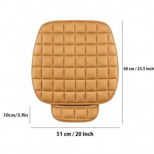 Image of Foam Car Seat Cushion Cover, Convertible Back Seat Extender & Travel Bed, Quilted Padded Seat Protector, Universal Fit for Most Cars, Non-Slip Seat Cushion (1Pcs Beige Cover)