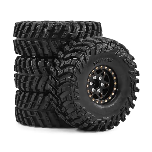 RC�r�[�h���b�N�^�C���p�[�c For TRX4M For SCX24 For FCX24 AX24 For FMS For LC80 Ascent18 1/18 1/24 1.0 �C���`�^�J�z�C�[���^�C���Z�b�g RC �N���[���[�A�b�v�O���[�h�p�[�c